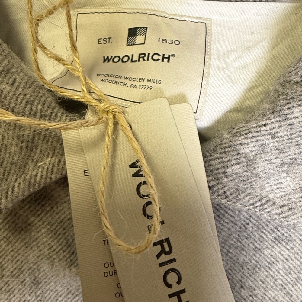 Woolrich Alaskan Twill Stag Shirt Jacket 80% wool grey NWT sz L - Picture 4 of 5